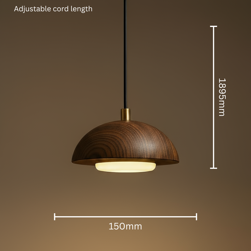 ArborGlow Modern Wood Pendant Light