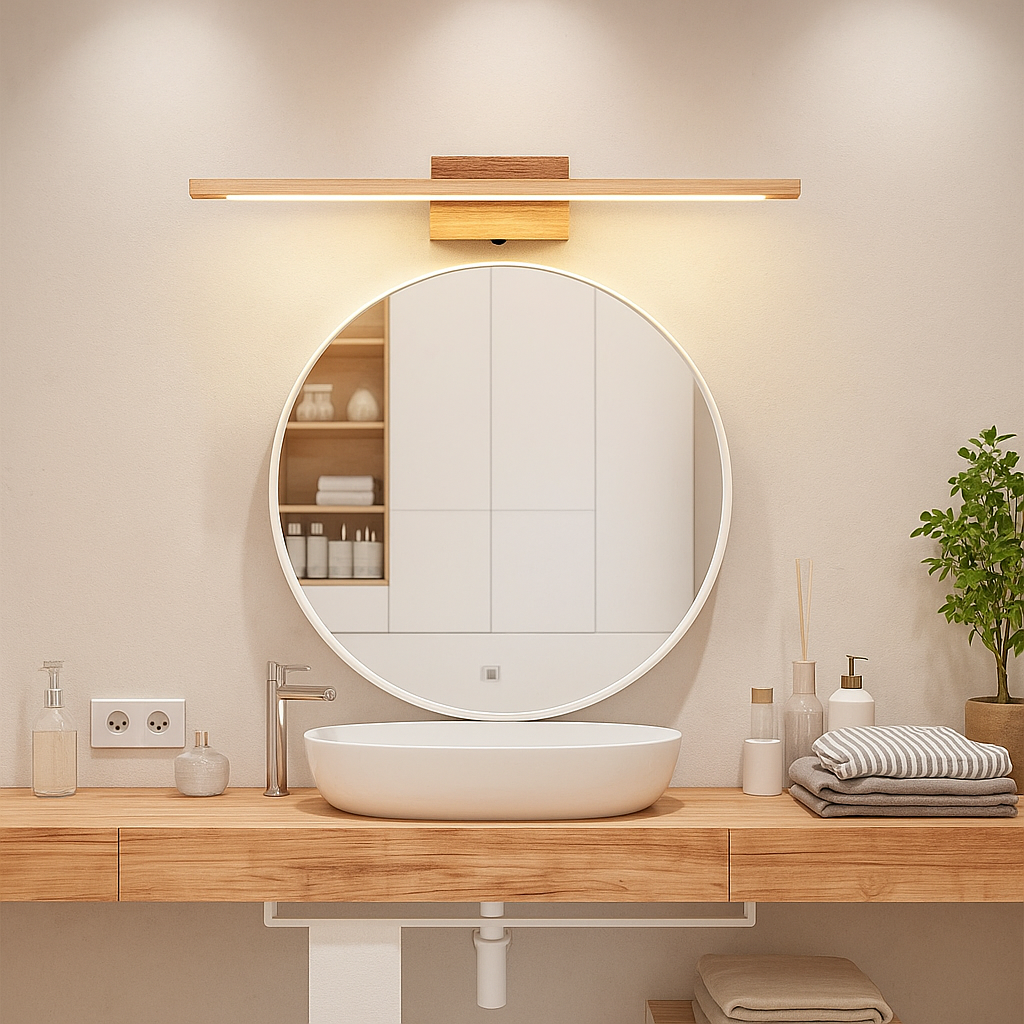 Nordic Natural Wood Vanity Light