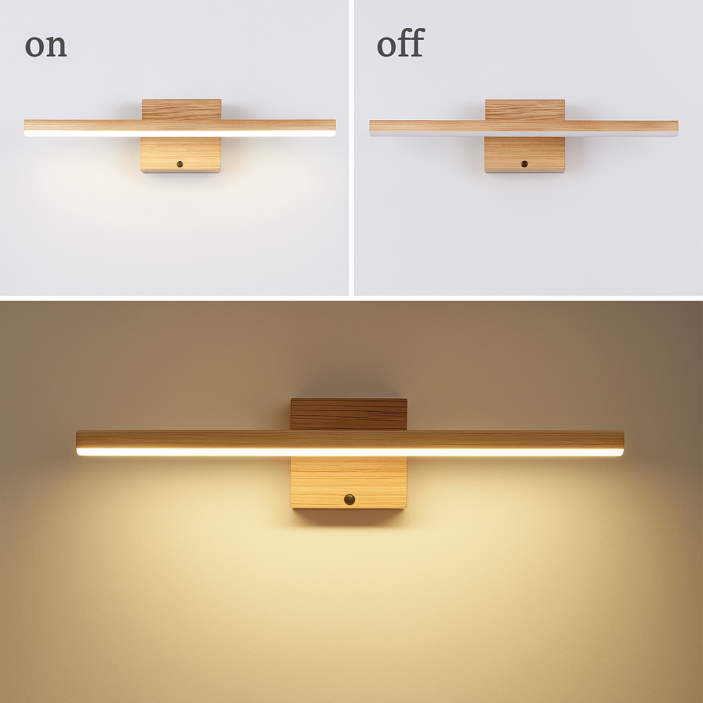 Nordic Natural Wood Vanity Light
