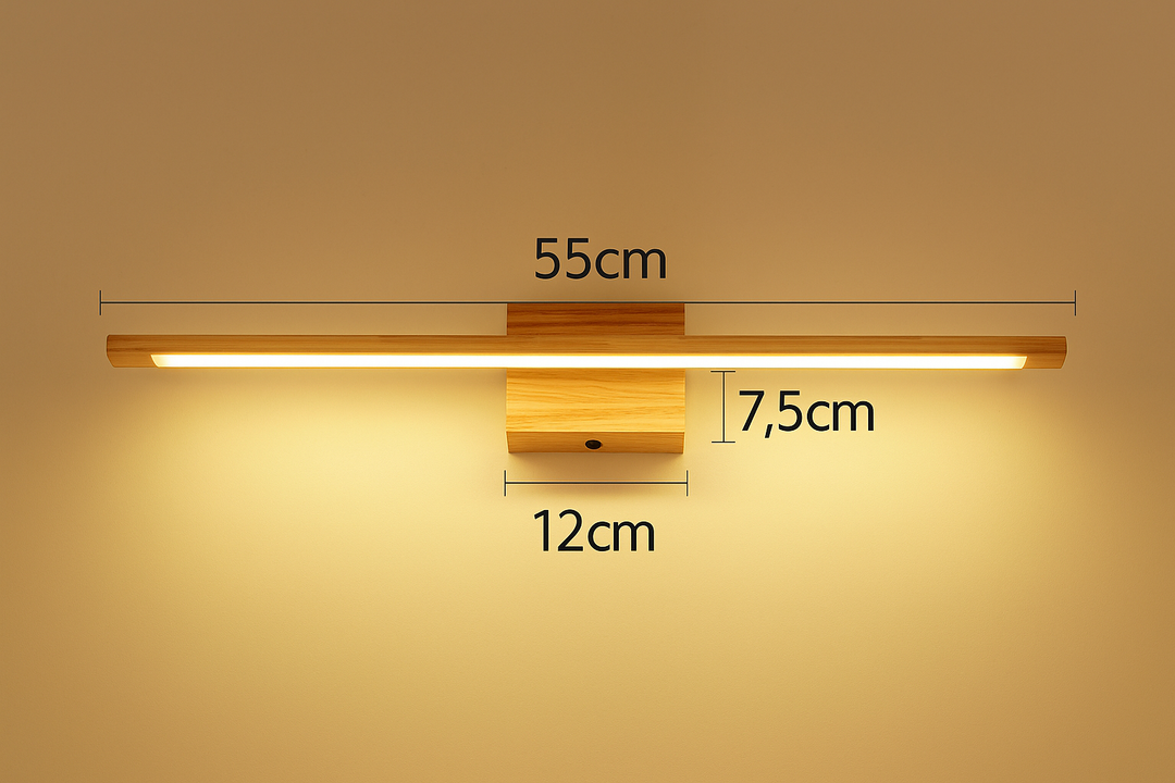 Nordic Natural Wood Vanity Light
